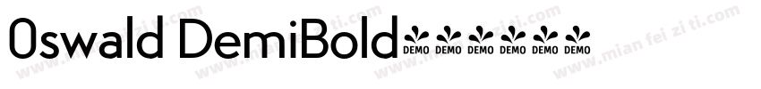 0swald DemiBold字体转换